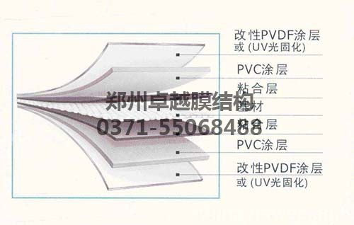 PVDF膜材結(jié)構(gòu)示意圖